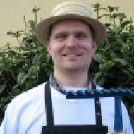 Portrait with straw hat